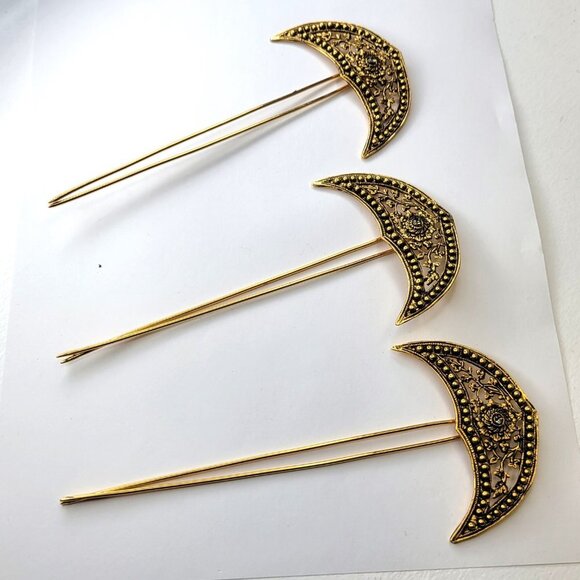Hair Bun Long Pins Traditional Malay Indonesian HairBun Hair Pins - Picture 1 of 15